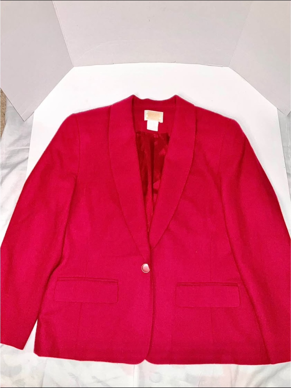 Pendleton Women's wool Bright Red Single-Button Blazer